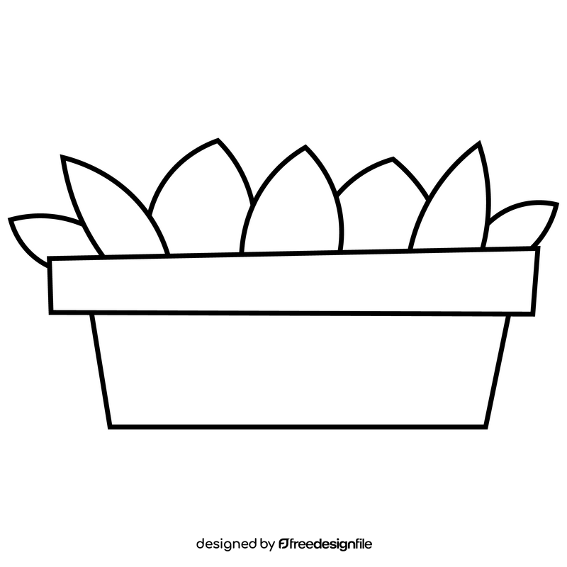 Free indoor plant black and white clipart