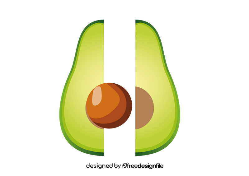 Slice of Avocado clipart