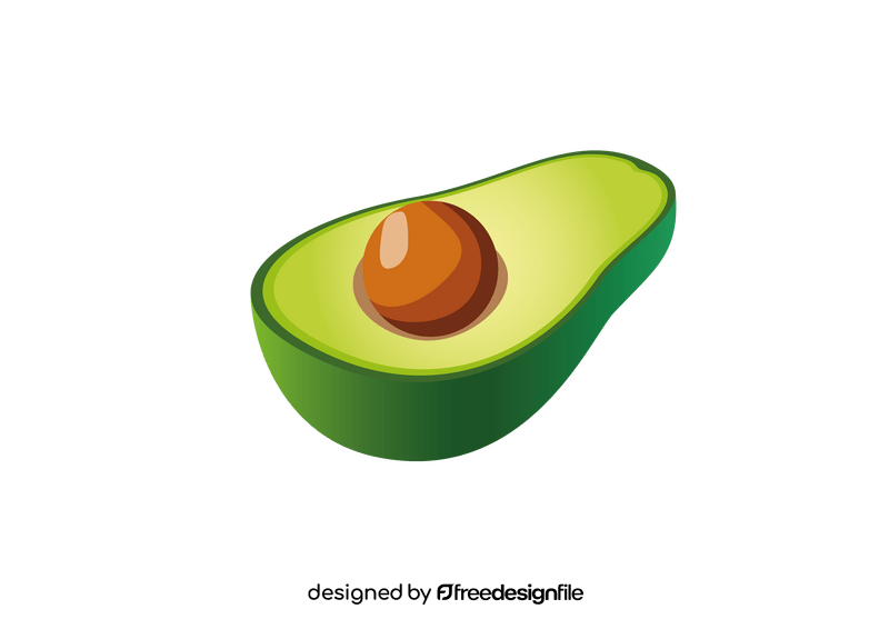 Half of Avocado clipart