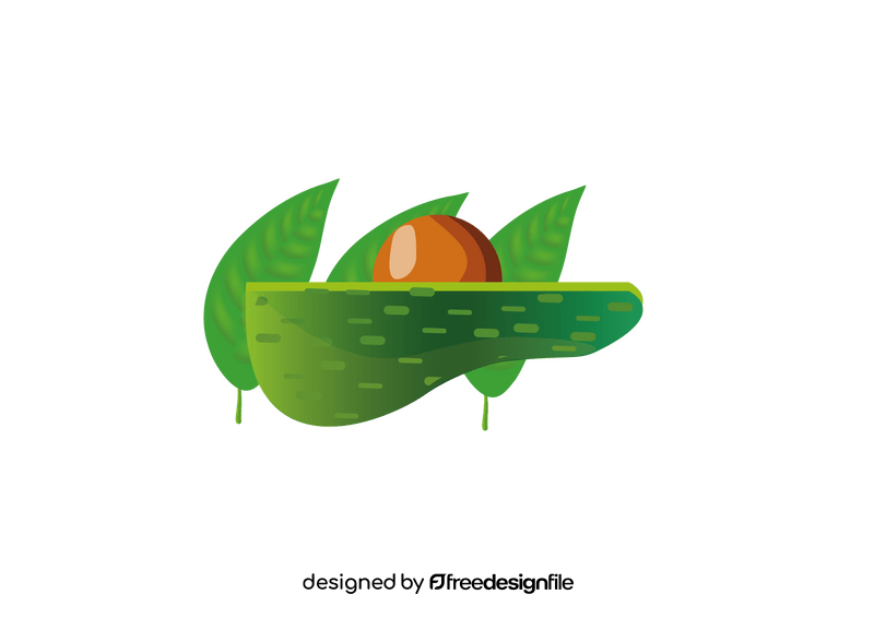 Half Cut Avocado clipart