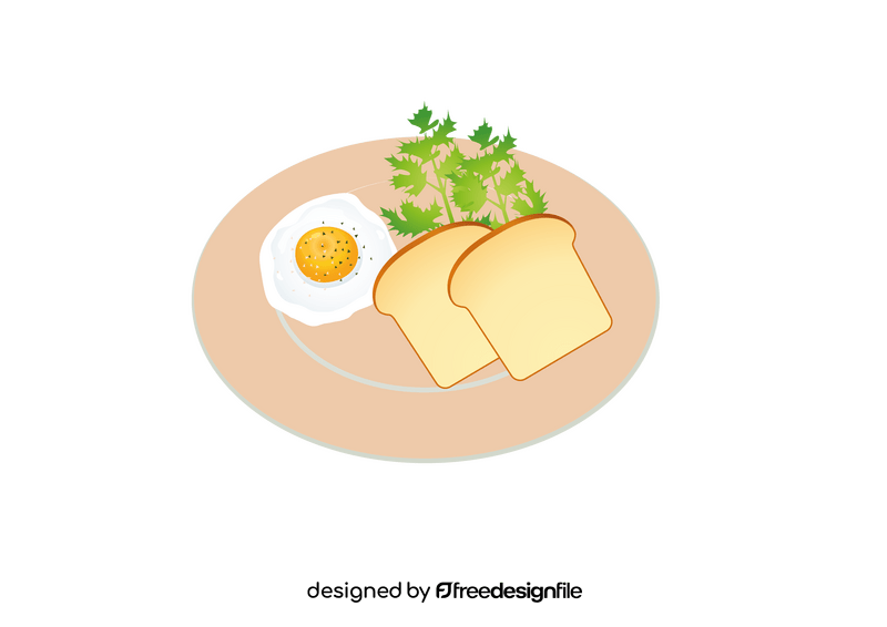 Bread and Egg clipart