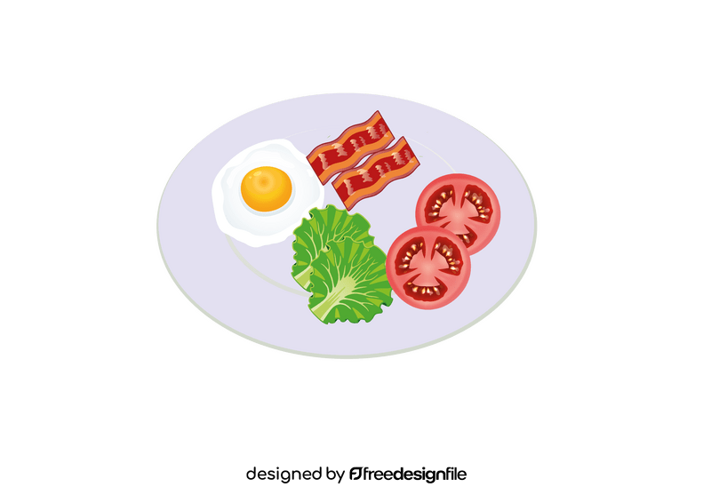 Egg and Tomatoes clipart