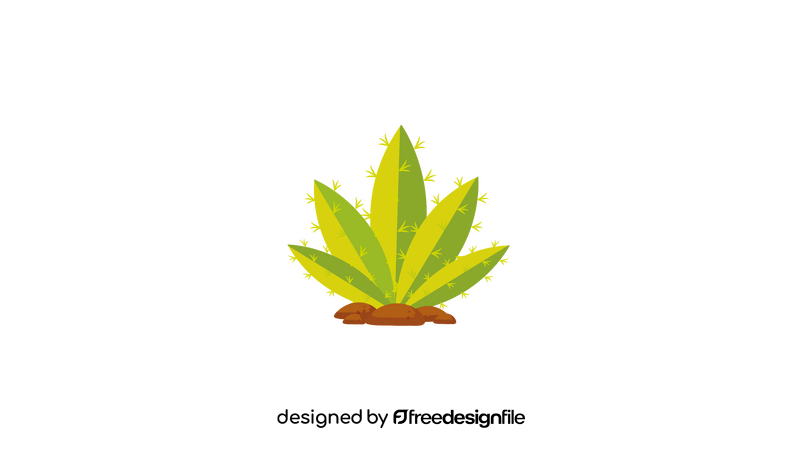 Cactus leaves clipart