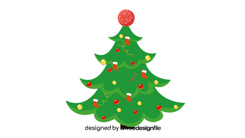 Christmas Tree with Balls clipart