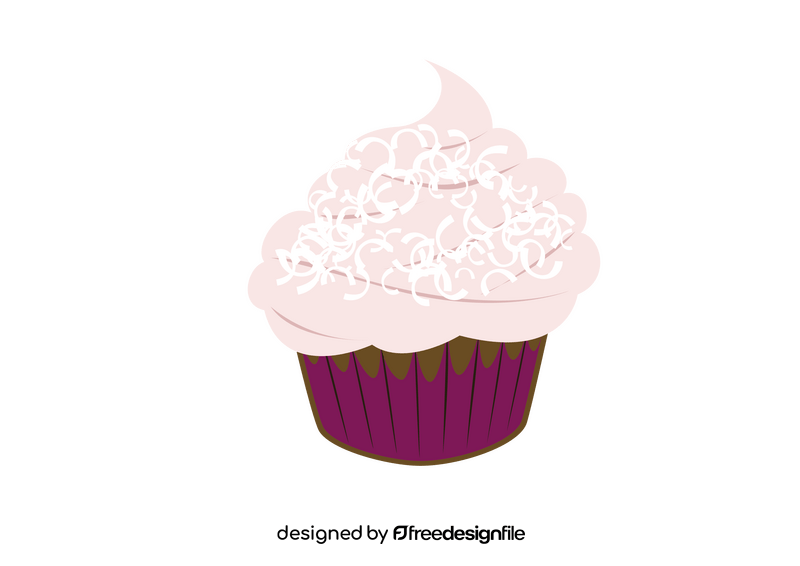 Coconut Cupcake clipart