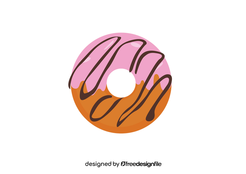 Pink Chocolate Donuts clipart