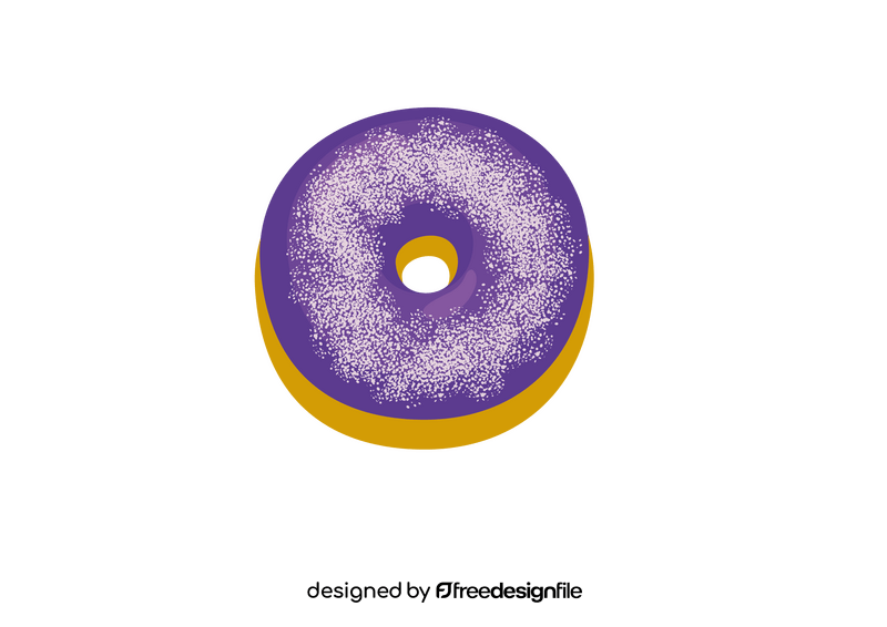 Purple Donut clipart