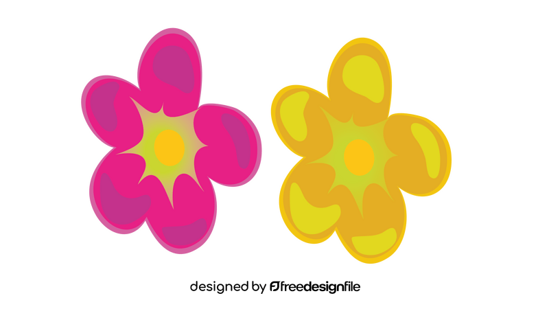 Pink and Yellow Flowers clipart