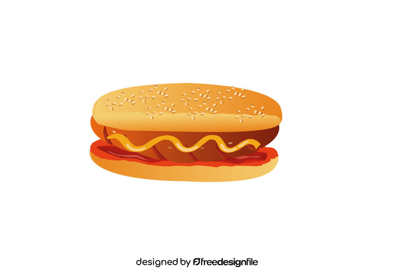 Simple Hot Dog clipart