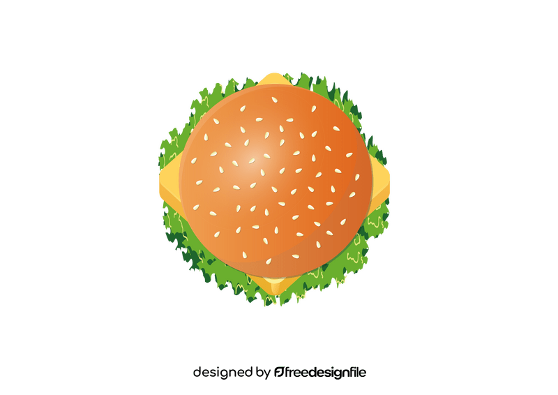 Hamburger Top View clipart