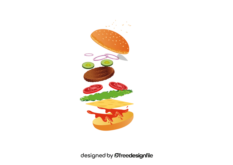 Hamburger Ingredients clipart