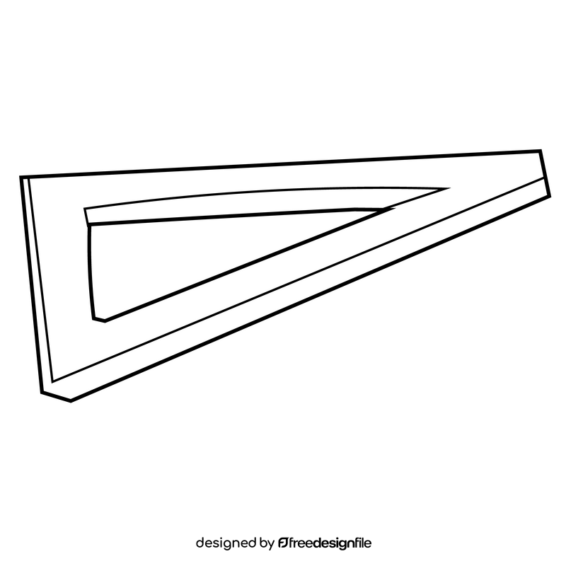 Cartoon triangle black and white clipart