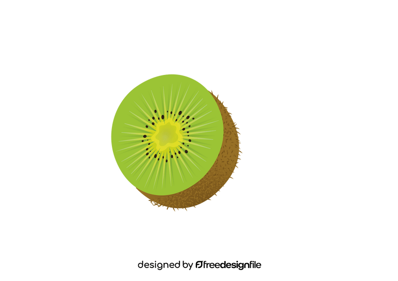 Cut in Half Kiwi clipart