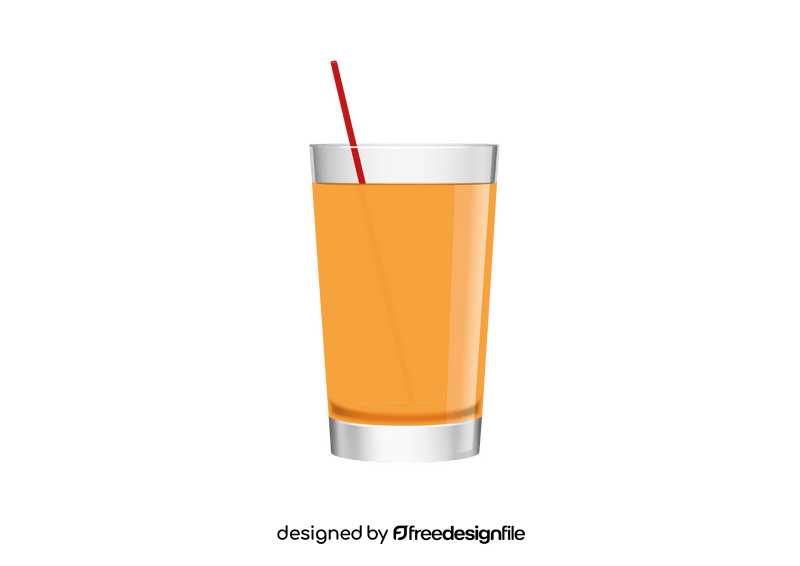 Peach Juice on a Glass clipart