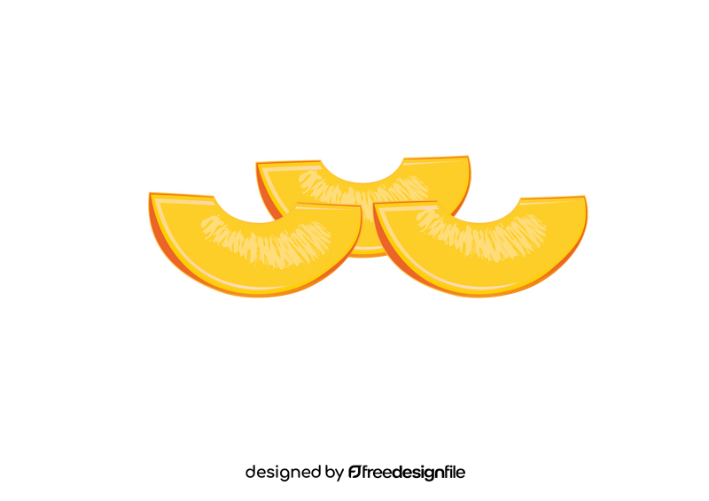 Peach Slices clipart