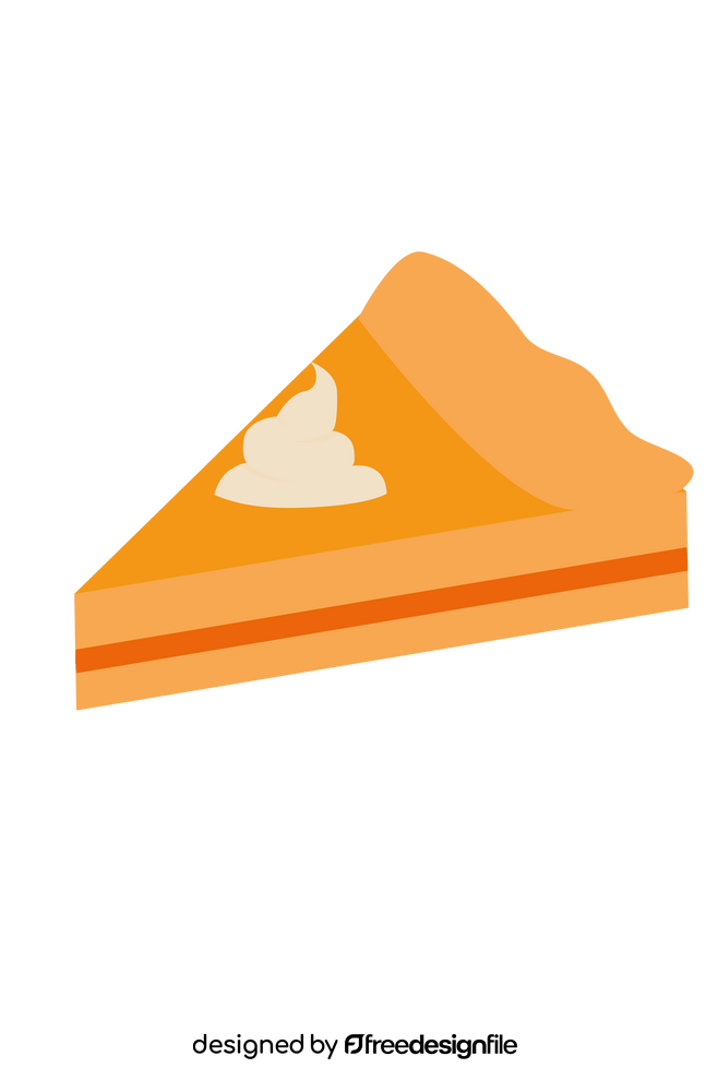 Pumpkin Cake Slice clipart