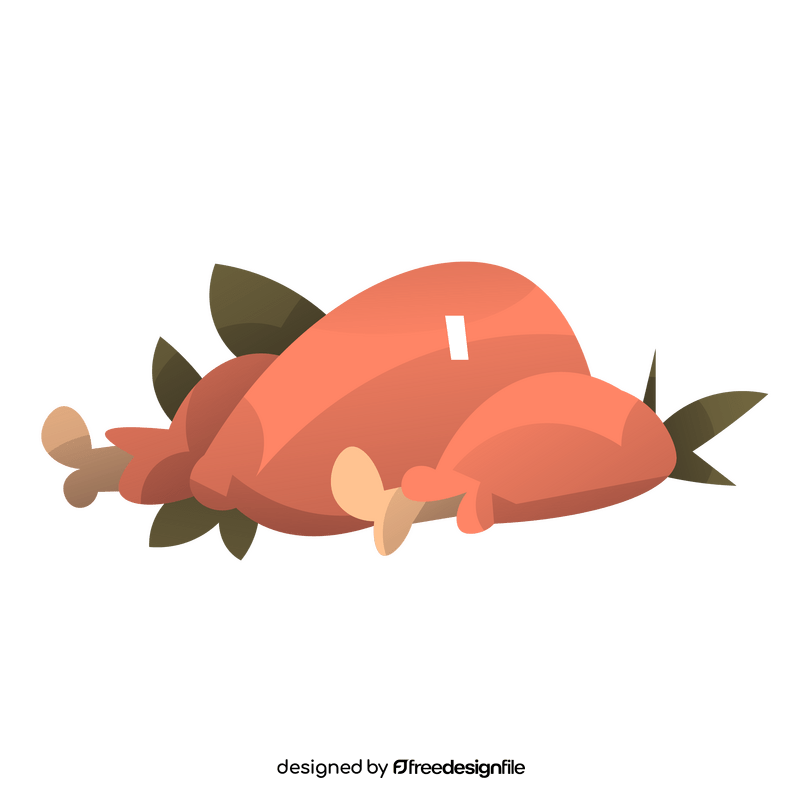 Cooked chicken illustration clipart