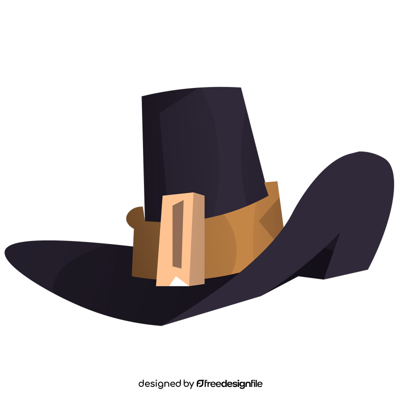 Pilgrim hat illustration clipart