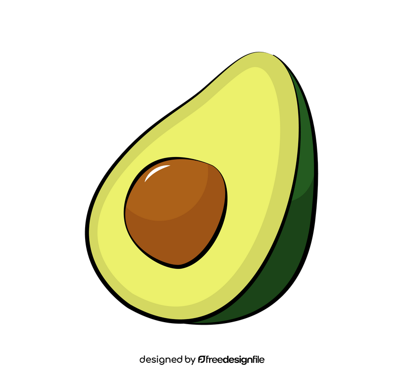 Avocado cartoon clipart