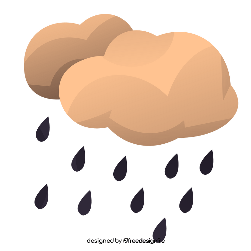 Rain cloud cartoon drawing clipart