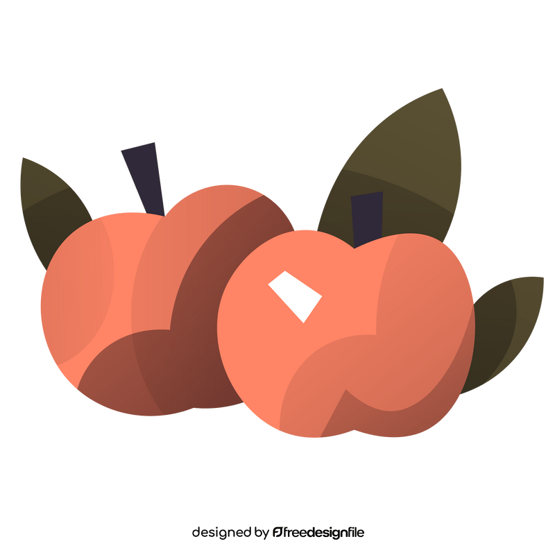 Cartoon red apples clipart