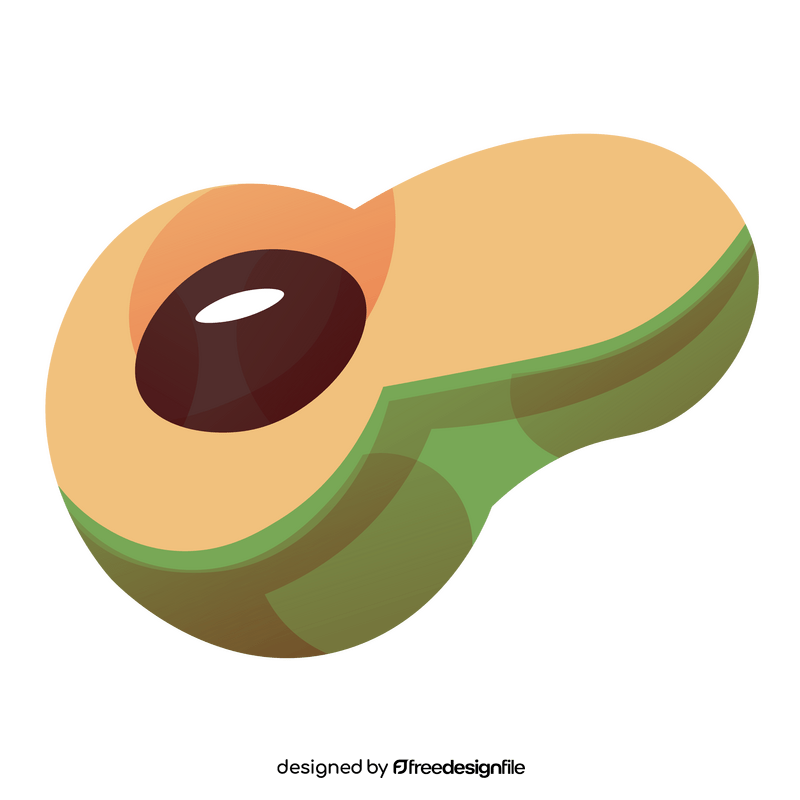 Cartoon avocado clipart