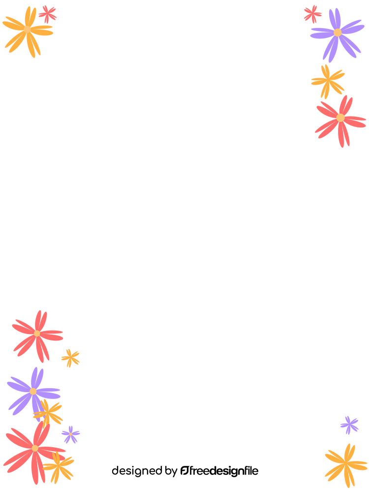 Corner flower frame clipart