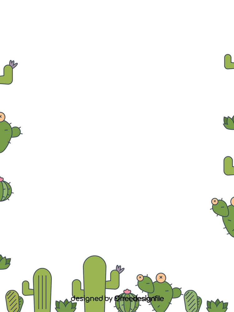 Cactus border clipart