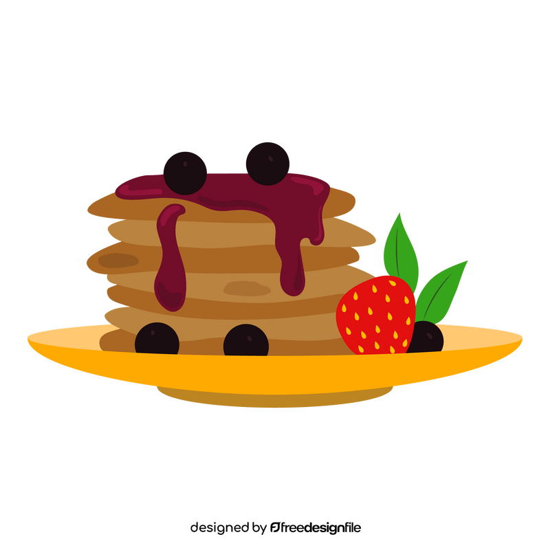 Pikelets pancakes clipart