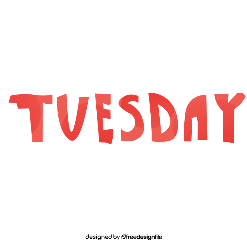 Tuesday sign clipart