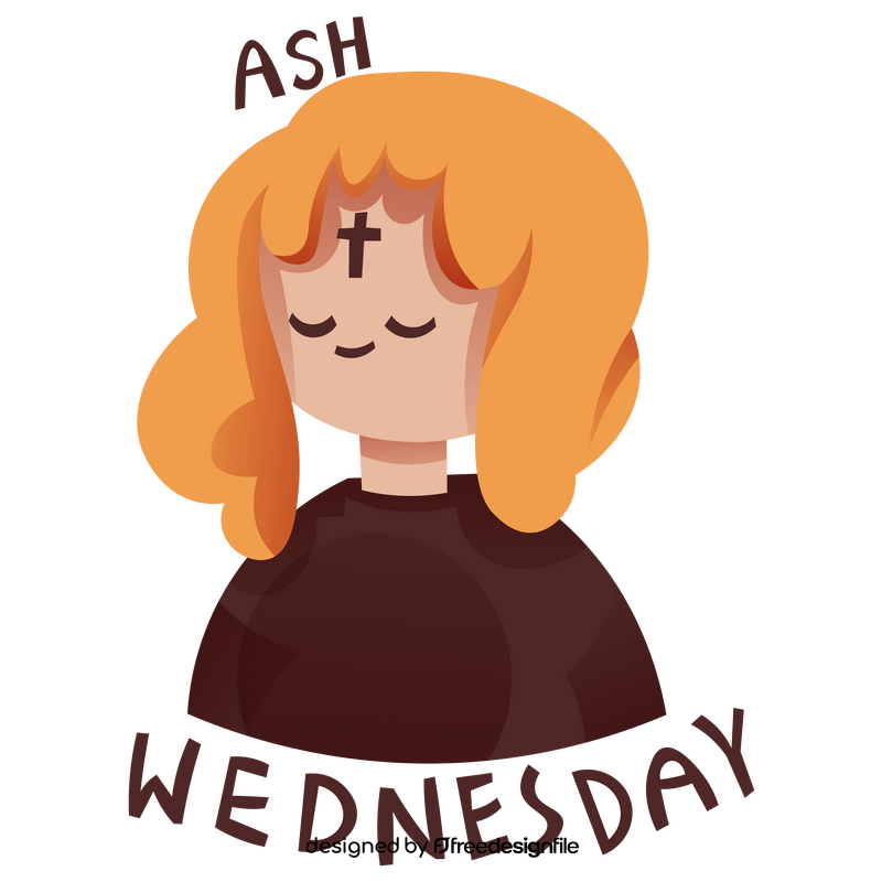 Ash wednesday girl clipart