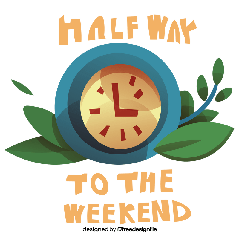 Halfway to the weekend, wednesday clipart