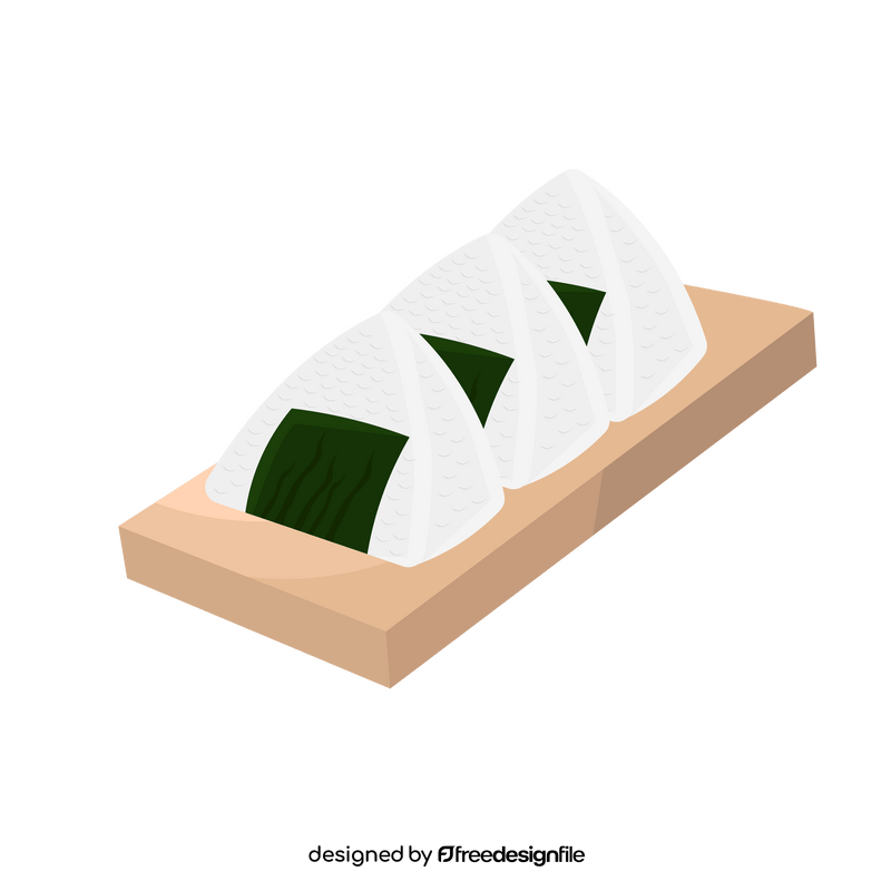 Onigiri Japanese rice balls clipart