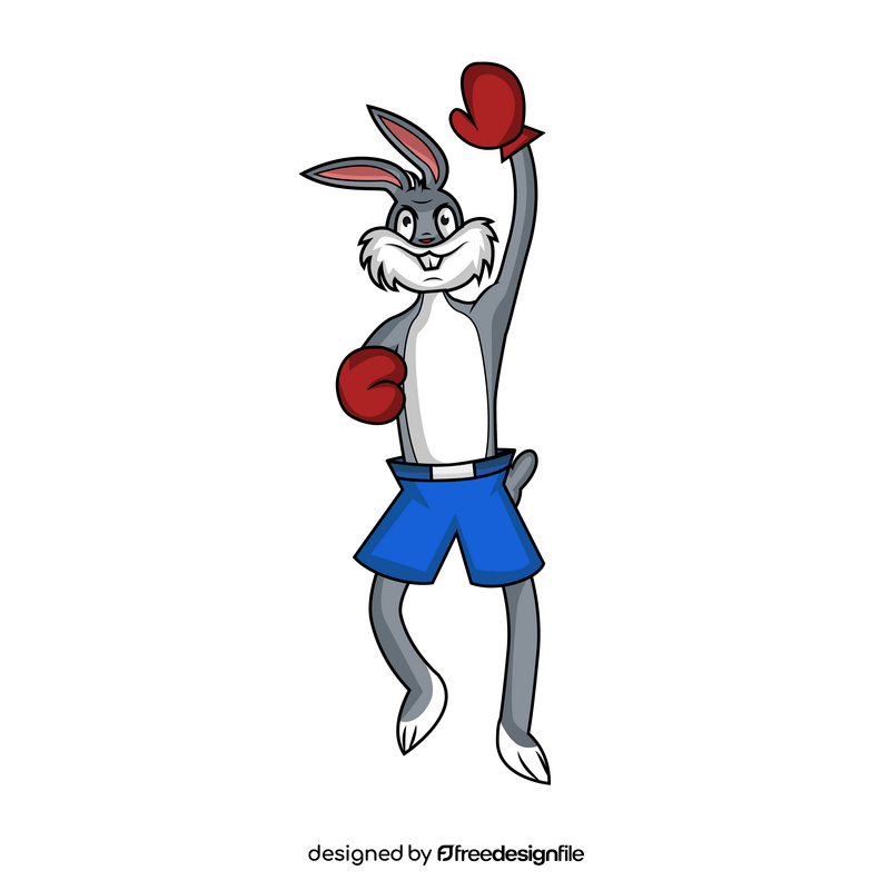 Bugs Bunny boxing clipart