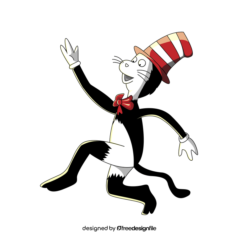 Cat in the Hat cartoon clipart