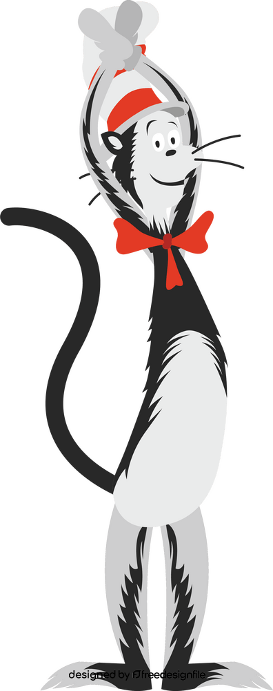 Cat in the hat Dr. Seuss clipart