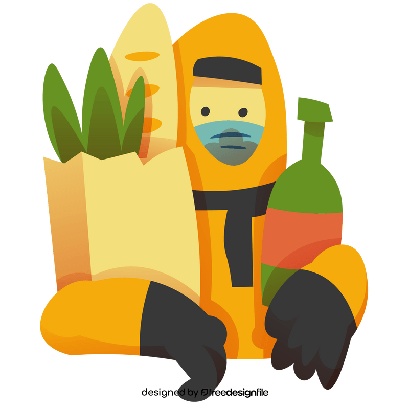 Disinfection worker cartoon shopping clipart