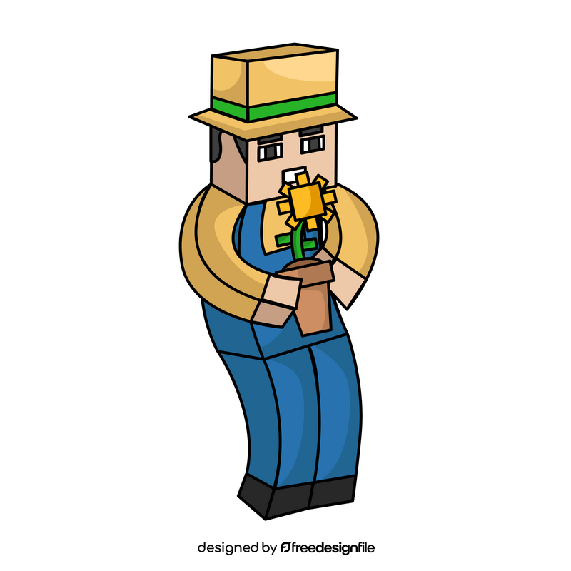 Minecraft farmer clipart