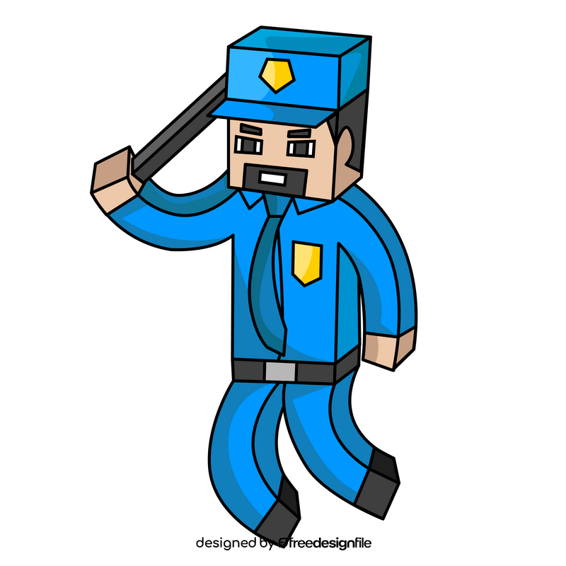 Minecraft police clipart