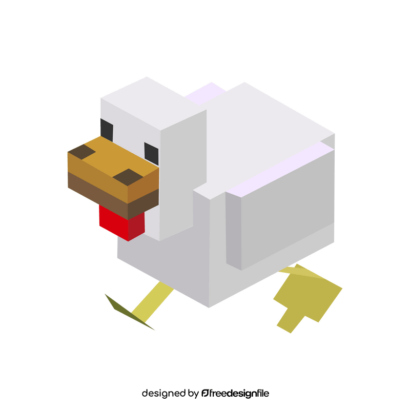 Minecraft chicken clipart