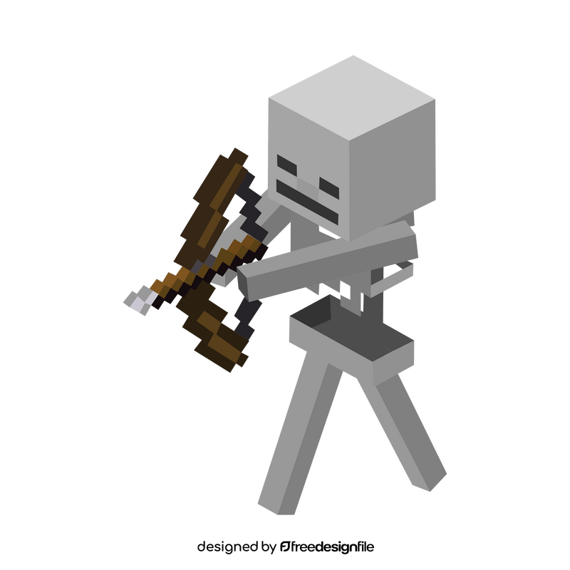 Minecraft skeleton clipart