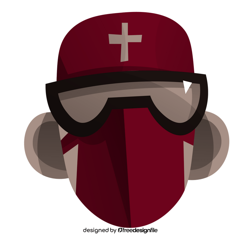 Medworker with face mask clipart