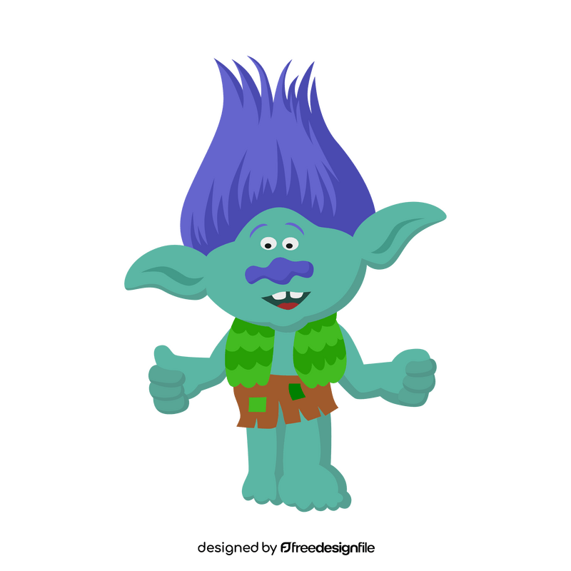 Branch Trolls cartoon clipart