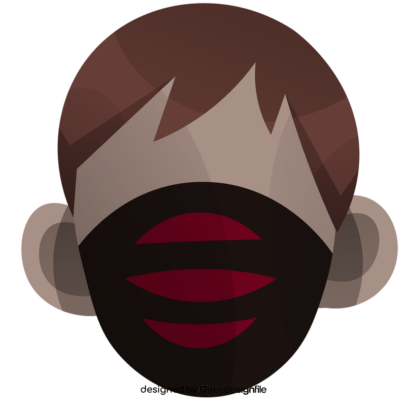 Man with respirator face mask portrait cartoon clipart