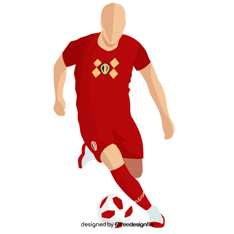 Belgium football soccer player clipart