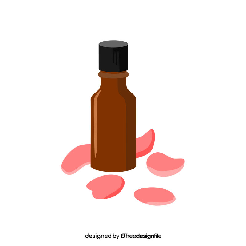 Bulgarian rose otto essential oil clipart