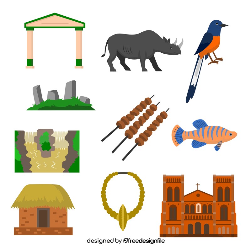 Central African Republic set vector