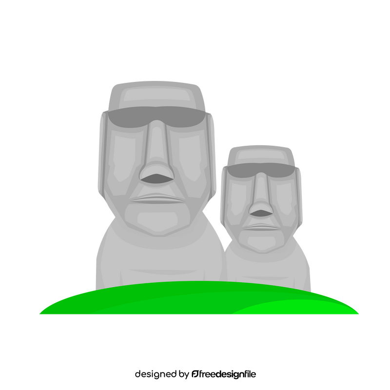 Moai statue clipart