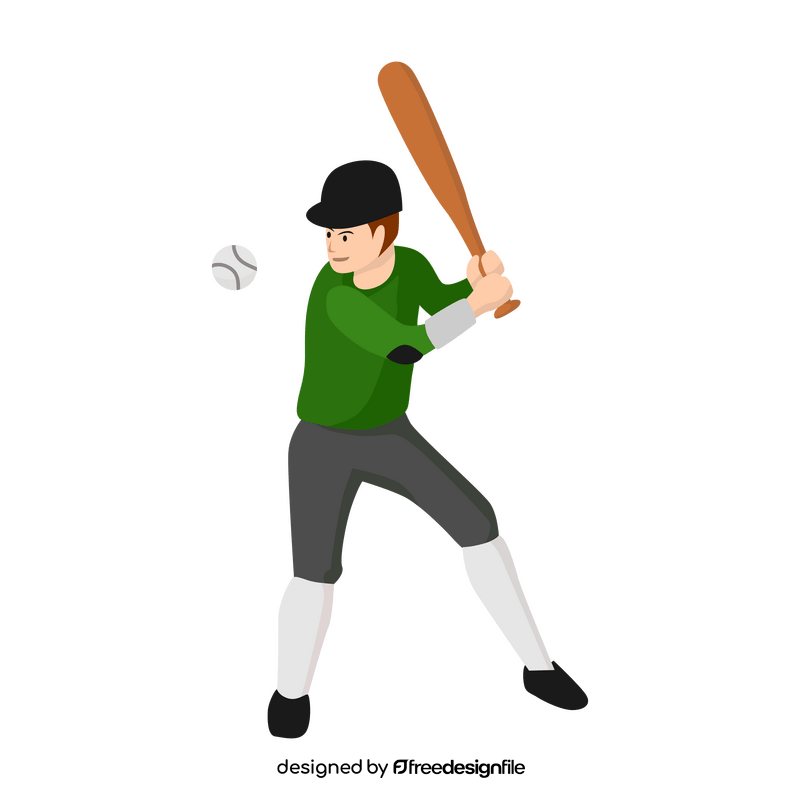 Baseball player clipart