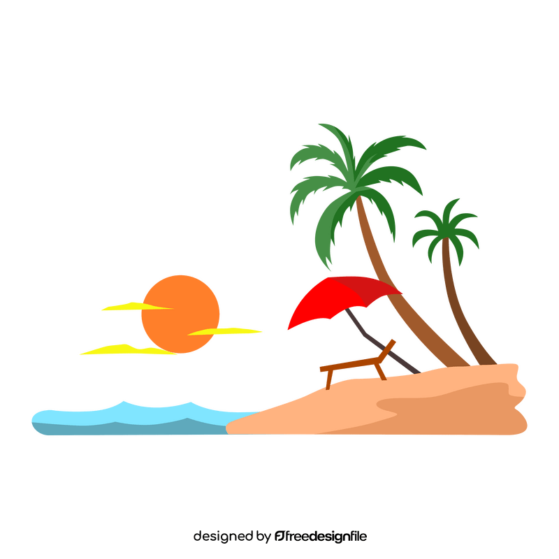 Punta cana beach clipart